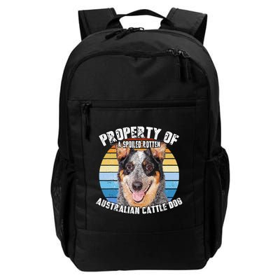 Australian Cattle Dog Blue Retro Property Of Cute Dog Backpack