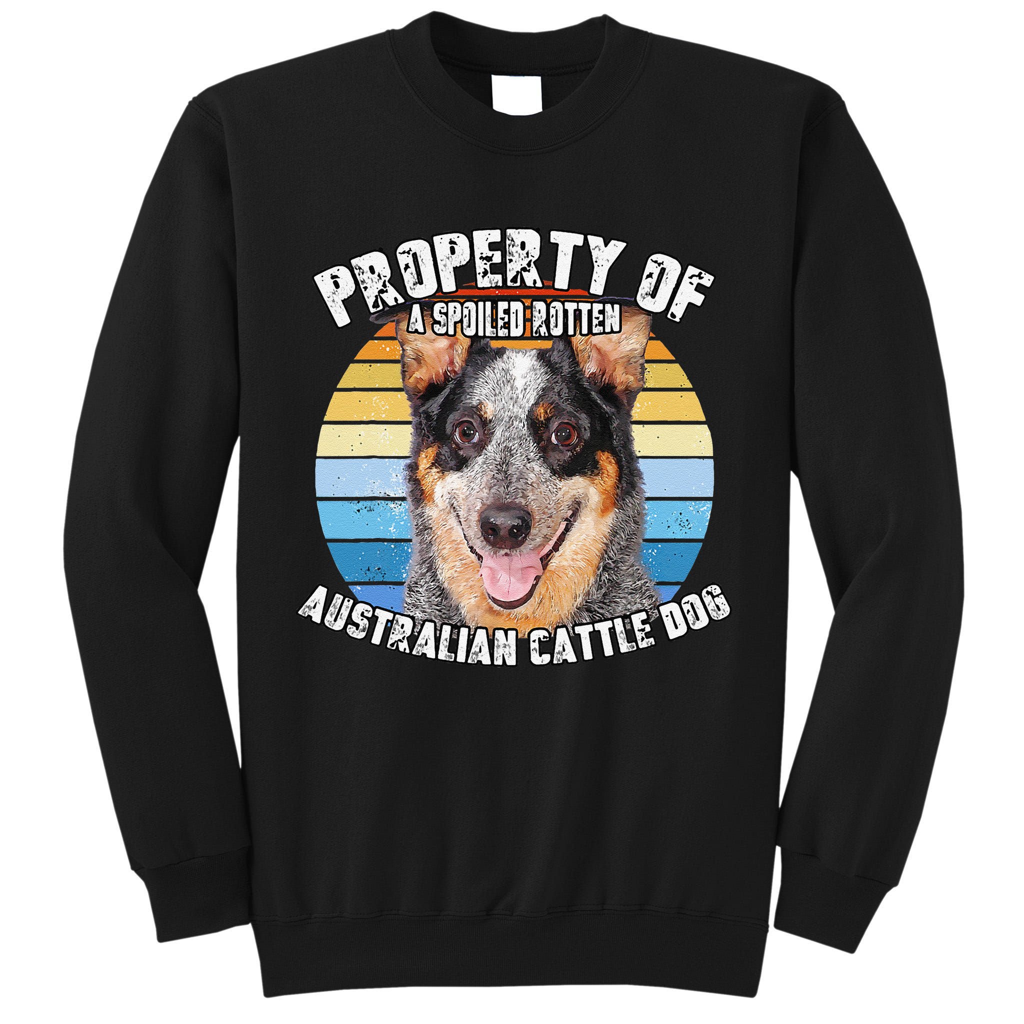 Australian Cattle Dog Blue Retro Property Of Cute Dog Tall Sweatshirt