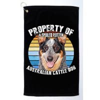 Australian Cattle Dog Blue Retro Property Of Cute Dog Golf Towel