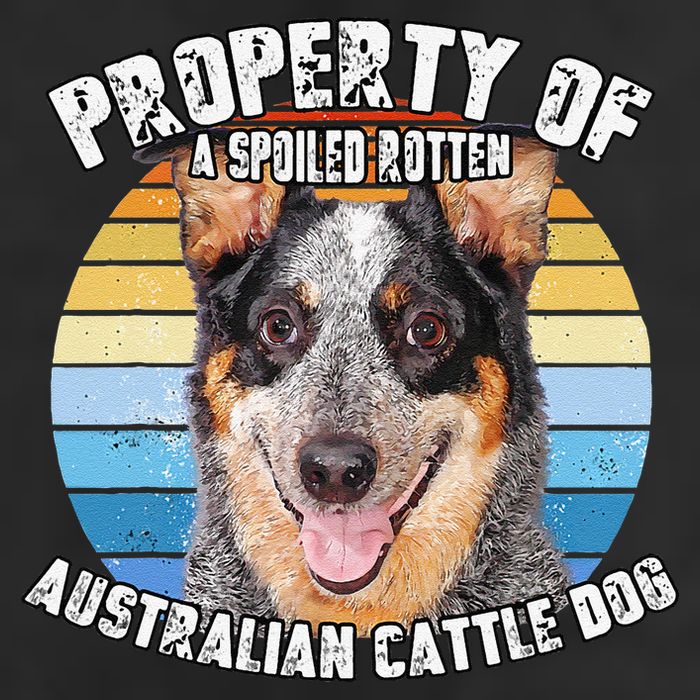 Australian Cattle Dog Blue Retro Property Of Cute Dog Golf Towel