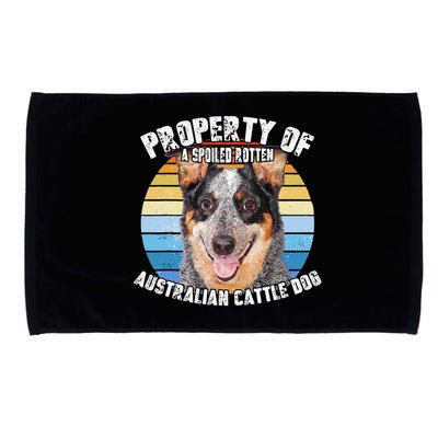 Australian Cattle Dog Blue Retro Property Of Cute Dog Microfiber Hand Towel