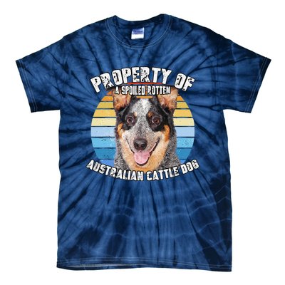 Australian Cattle Dog Blue Retro Property Of Cute Dog Tie-Dye T-Shirt