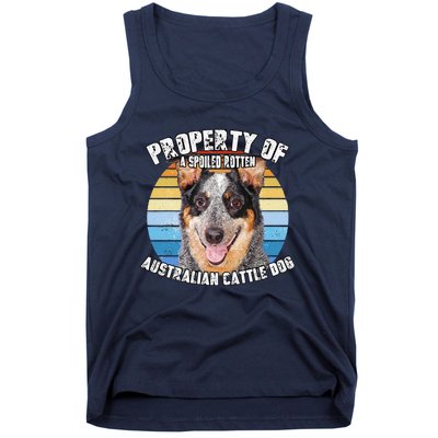 Australian Cattle Dog Blue Retro Property Of Cute Dog Tank Top