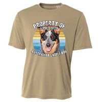 Australian Cattle Dog Blue Retro Property Of Cute Dog Cooling Performance Crew T-Shirt