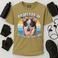 Australian Cattle Dog Blue Retro Property Of Cute Dog Performance Shirt