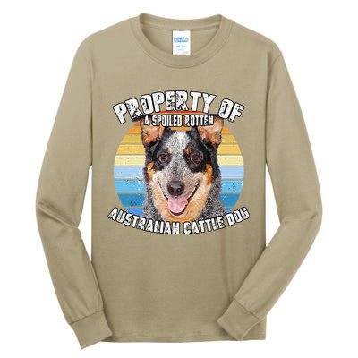 Australian Cattle Dog Blue Retro Property Of Cute Dog Tall Long Sleeve T-Shirt
