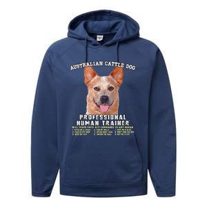 Australian Cattle Dog Red Professional Human Trainer Cute Dog Performance Fleece Hoodie