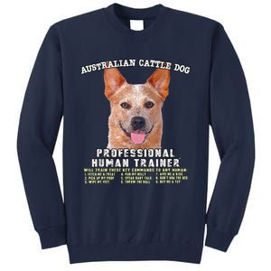 Australian Cattle Dog Red Professional Human Trainer Cute Dog Tall Sweatshirt