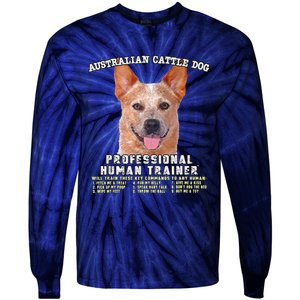 Australian Cattle Dog Red Professional Human Trainer Cute Dog Tie-Dye Long Sleeve Shirt