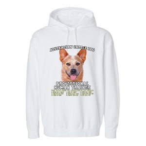 Australian Cattle Dog Red Professional Human Trainer Cute Dog Garment-Dyed Fleece Hoodie