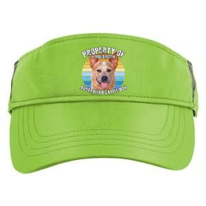 Australian Cattle Dog Red Retro Property Of Cute Dog Adult Drive Performance Visor