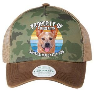 Australian Cattle Dog Red Retro Property Of Cute Dog Legacy Tie Dye Trucker Hat