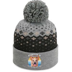 Australian Cattle Dog Red Retro Property Of Cute Dog The Baniff Cuffed Pom Beanie