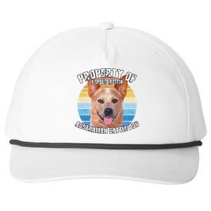 Australian Cattle Dog Red Retro Property Of Cute Dog Snapback Five-Panel Rope Hat