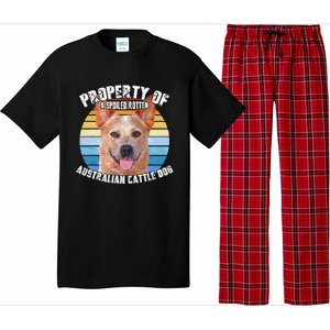 Australian Cattle Dog Red Retro Property Of Cute Dog Pajama Set