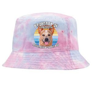 Australian Cattle Dog Red Retro Property Of Cute Dog Tie-Dyed Bucket Hat