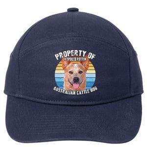 Australian Cattle Dog Red Retro Property Of Cute Dog 7-Panel Snapback Hat