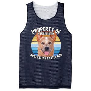 Australian Cattle Dog Red Retro Property Of Cute Dog Mesh Reversible Basketball Jersey Tank