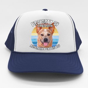 Australian Cattle Dog Red Retro Property Of Cute Dog Trucker Hat