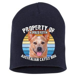 Australian Cattle Dog Red Retro Property Of Cute Dog Short Acrylic Beanie