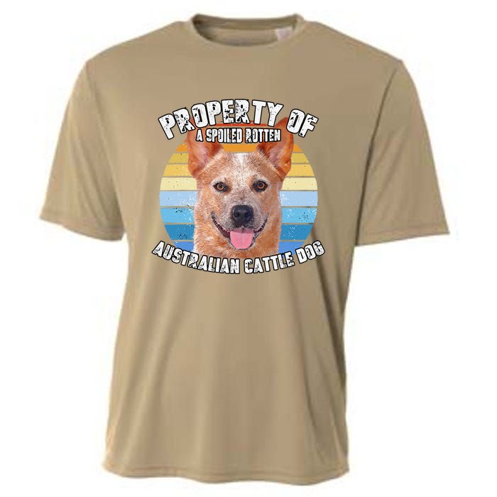 Australian Cattle Dog Red Retro Property Of Cute Dog Cooling Performance Crew T-Shirt