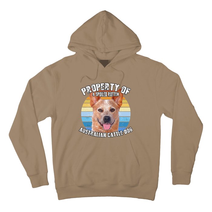 Australian Cattle Dog Red Retro Property Of Cute Dog Hoodie