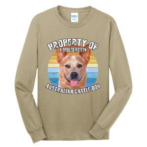 Australian Cattle Dog Red Retro Property Of Cute Dog Tall Long Sleeve T-Shirt