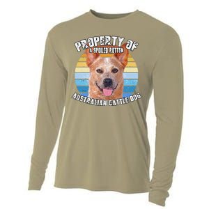 Australian Cattle Dog Red Retro Property Of Cute Dog Cooling Performance Long Sleeve Crew