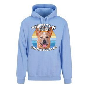 Australian Cattle Dog Red Retro Property Of Cute Dog Unisex Surf Hoodie