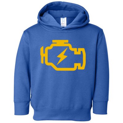 Amber Car Engine Dashboard Warning Light Funny Mechanic Cute Gift Toddler Hoodie