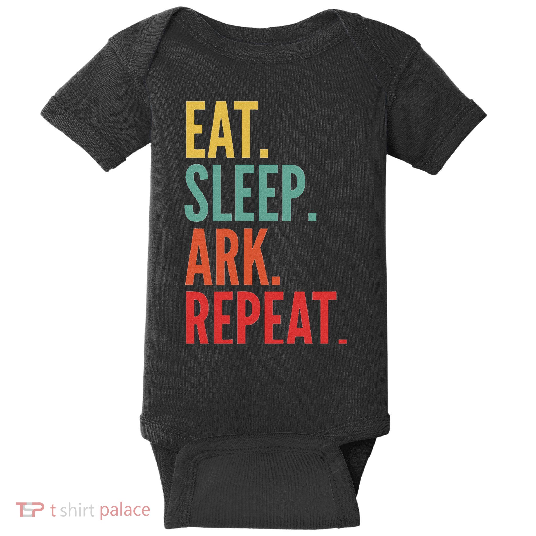 Ark Crypto, Eat Sleep Ark Repeat Baby Bodysuit
