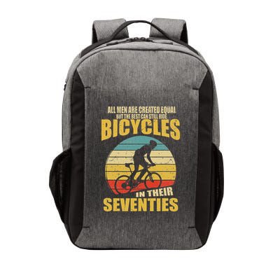 All Created Equal Can Still Ride Bicycles In Seventies Vector Backpack