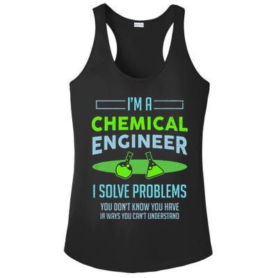A Chemical Engineer I Solve Problems Chemical Engineering Ladies PosiCharge Competitor Racerback Tank