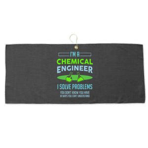 A Chemical Engineer I Solve Problems Chemical Engineering Large Microfiber Waffle Golf Towel