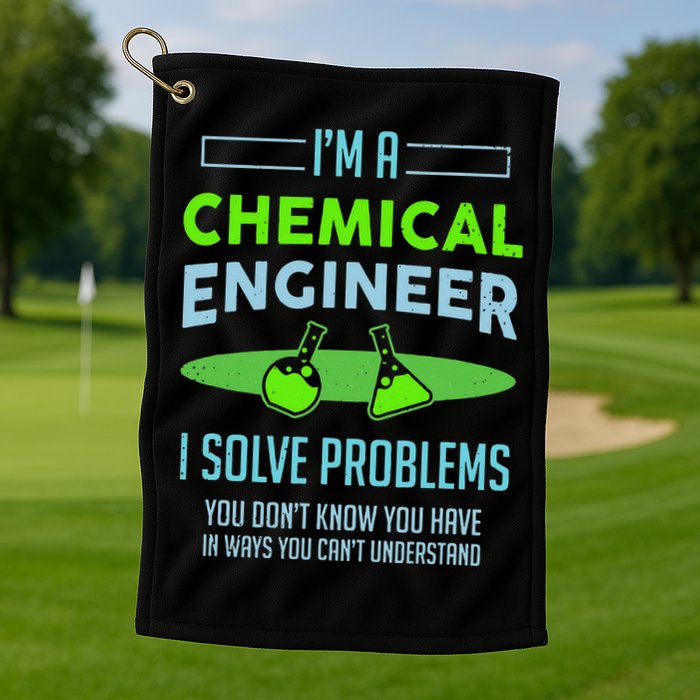A Chemical Engineer I Solve Problems Chemical Engineering Golf Towel