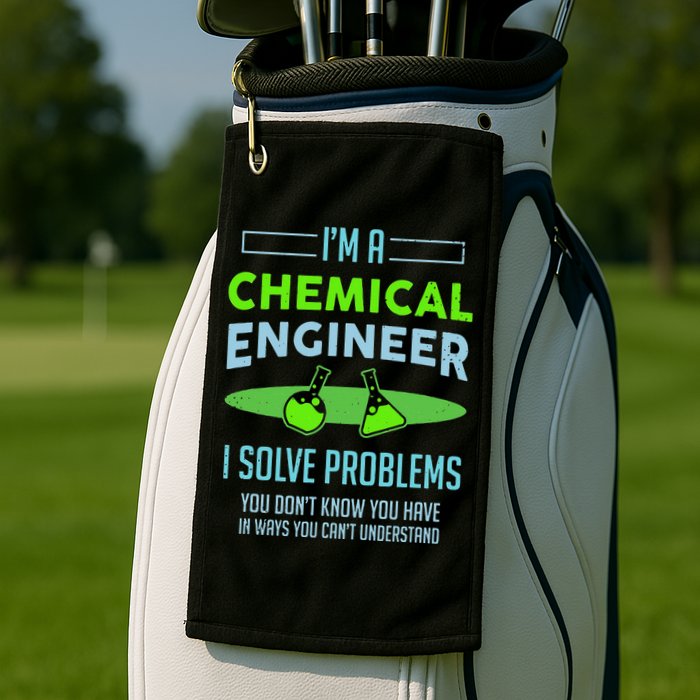 A Chemical Engineer I Solve Problems Chemical Engineering Golf Towel