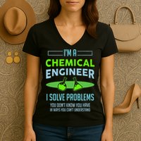 A Chemical Engineer I Solve Problems Chemical Engineering Women's V-Neck T-Shirt