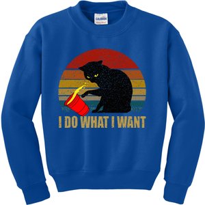 Angry Cat Evil Kids Sweatshirt