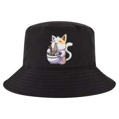Anime Cat Eating Ramen Cool Comfort Performance Bucket Hat
