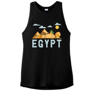 Africa Cairo Egypt Ladies PosiCharge Tri-Blend Wicking Tank