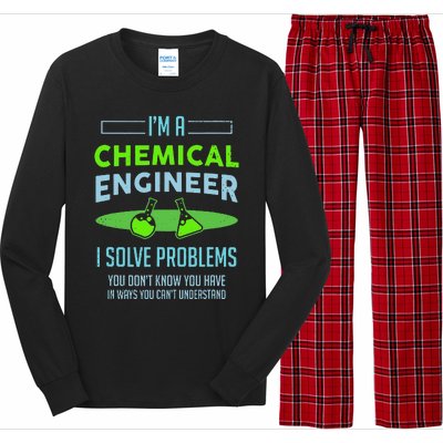 A Chemical Engineer I Solve Problems Chemical Engineering Long Sleeve Pajama Set