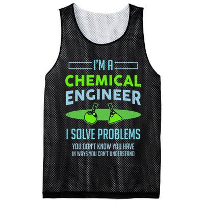 A Chemical Engineer I Solve Problems Chemical Engineering Mesh Reversible Basketball Jersey Tank