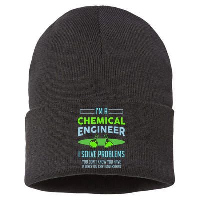 A Chemical Engineer I Solve Problems Chemical Engineering Sustainable Knit Beanie