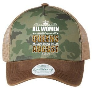 All Created Equal But Queens Are Born In August Gift Legacy Tie Dye Trucker Hat