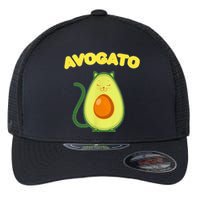 Avogato Cat Funny Vegan Avocado Flexfit Unipanel Trucker Cap