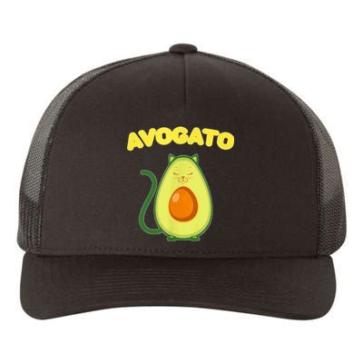 Avogato Cat Funny Vegan Avocado Yupoong Adult 5-Panel Trucker Hat