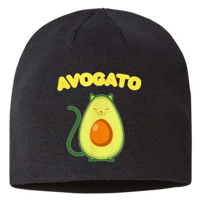 Avogato Cat Funny Vegan Avocado Sustainable Beanie