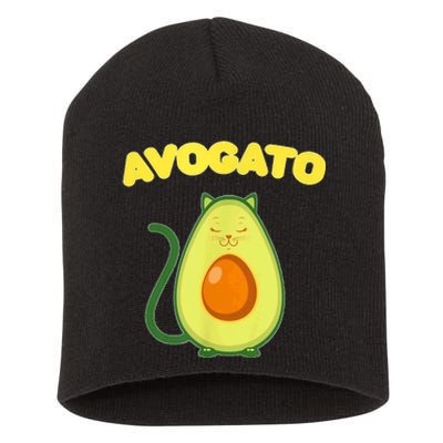 Avogato Cat Funny Vegan Avocado Short Acrylic Beanie