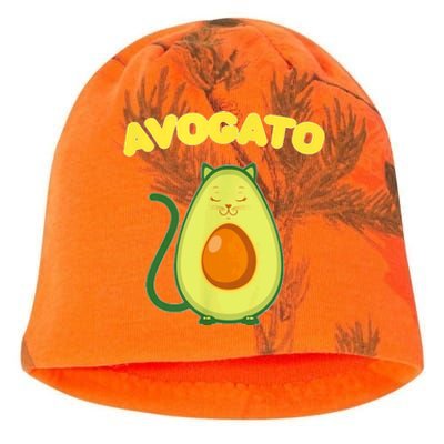 Avogato Cat Funny Vegan Avocado Kati - Camo Knit Beanie