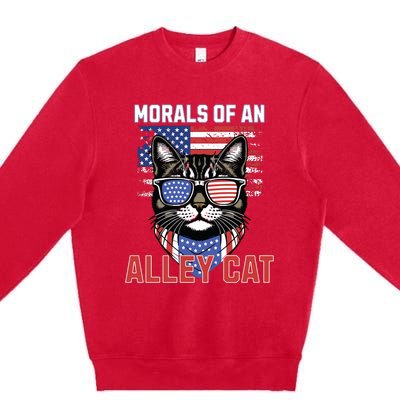 Alley Cat Funny Debate Election Presidential Debate Premium Crewneck Sweatshirt